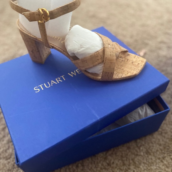 Stuart weitzman block heel ladies shoe size 11.5 - Picture 1 of 3